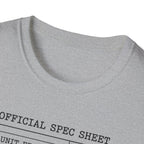 Official Spec Sheet T-Shirt