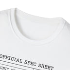 Official Spec Sheet T-Shirt