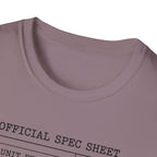 Official Spec Sheet T-Shirt