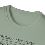 Official Spec Sheet T-Shirt