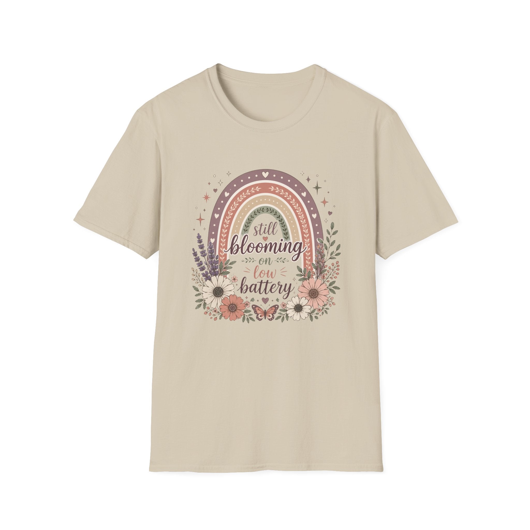 Still Blooming on Low Battery T-Shirt