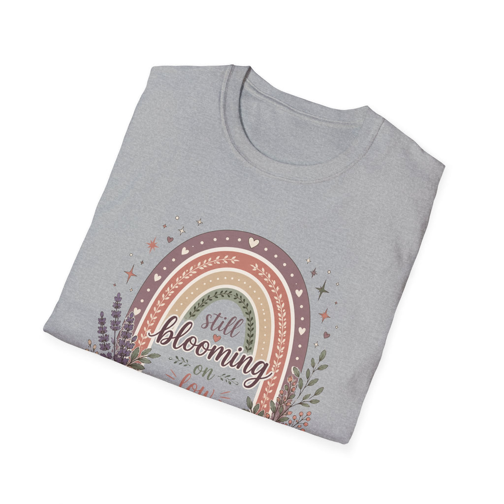 Still Blooming on Low Battery T-Shirt